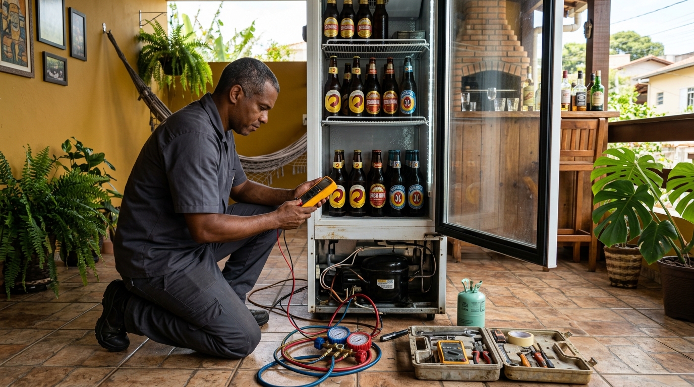 Manutenção da placa eletrônica de cervejeira em Uberlândia‑MG