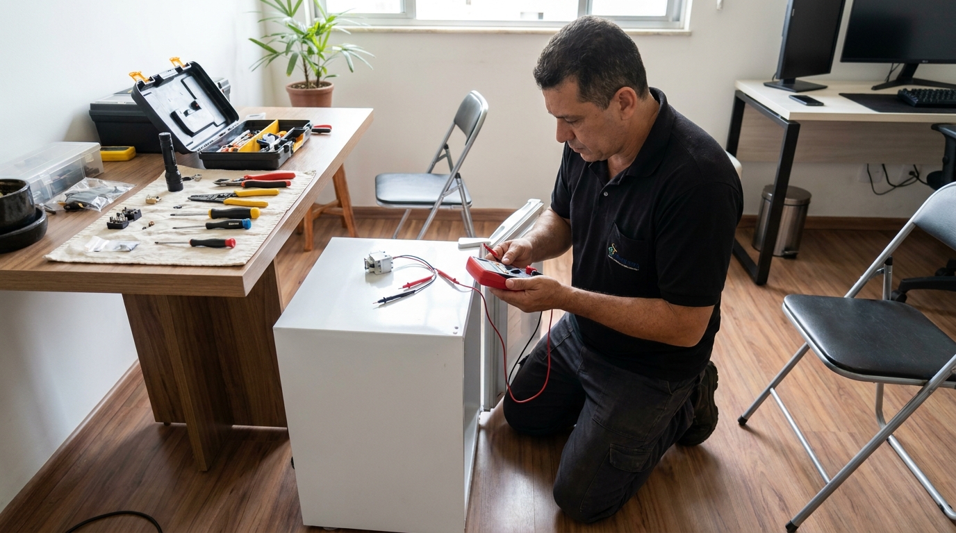 Reparo da placa eletrônica de frigobar em Uberlândia‑MG